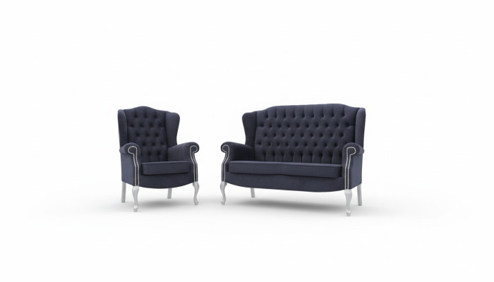 Classic Chesterfield Zestaw sofowy 3+2+1 miejsce do siedzenia Sofa Kanapa Podkładka Aksamit Nowość