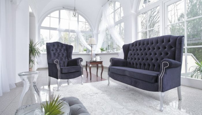 Klasyczny Chesterfield Zestaw sofowy 3+1 miejsce do siedzenia Sofa Couch Podkładka Aksamit