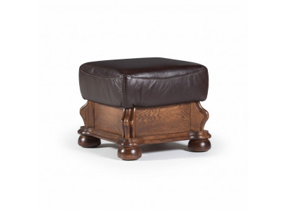 Podnóżek XXL Club Lounge Stołek Skóra Włókienniczy Ottoman Decor Designer Pufa