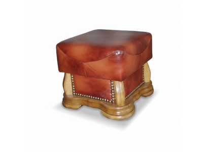 Podnóżek XXL Club Lounge Stołek Skóra Włókienniczy Decor Ottoman Designer Pufa