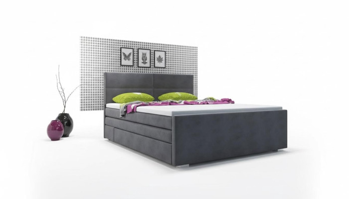 Łóżko tapicerowane łóżko Łóżko Podkładka Designer Hotel Double Luxury Box Łóżko sprężynowe Nowość