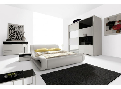 Design Sypialnia Kompletna Obcios Szafa Łóżko Kredens Stolik nocny Modern