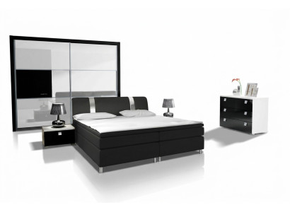 Design Sypialnia Modern Obcios Kompletna Szafa Łóżko Kredens Stolik nocny