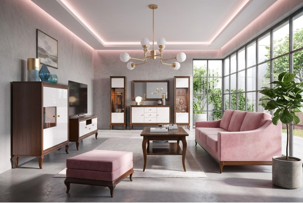 Zestaw do salonu Galota Kredens Lustro Meblościanki Komody Design