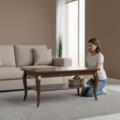 Barokowy Rokoko Extra Class stolik kawowy Drewno Tabela Side Sofa Stoły