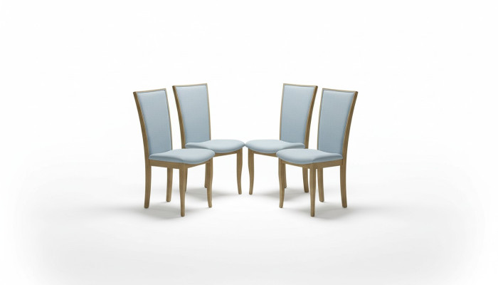 Zestaw 4x Krzesła Luxury Design Podkładka Solidny Drewno Biuro Biuro jadalnia Krzesło Siedziba