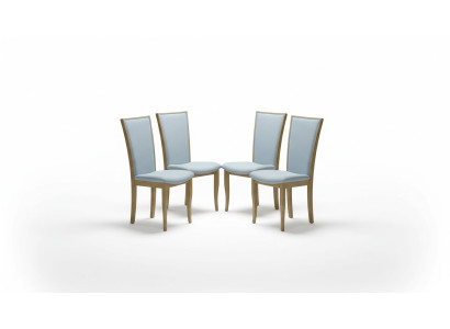Zestaw 4x Krzesła Luxury Design Podkładka Solidny Drewno Biuro Biuro jadalnia Krzesło Siedziba