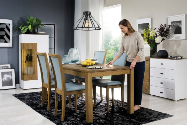 Zestaw 6x Krzesła Luxury Design Podkładka Solidny Drewno Biuro Biuro jadalnia Krzesło Siedziba