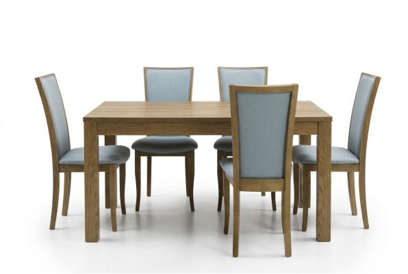 Zestaw 6x Krzesła Luxury Design Podkładka Solidny Drewno Biuro Biuro jadalnia Krzesło Siedziba
