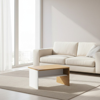Szafka kawowa do salonu Stolik Design stolik kawowy Skóra sofa stoły nowe Drewno