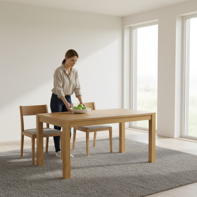 Design Stół obiadowy Antyk Stil Ess Tabela Nowoczesne stoły Salon Drewno 160/220cm