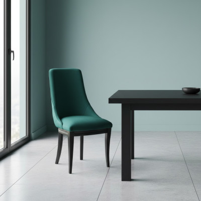 Green Fotel 4x Luksusowa Klasyczna jadalnia Krzesło Krzesła Siedziba Modern Solidny Drewno