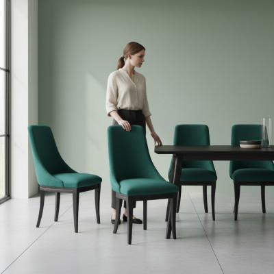 Green Fotel 8x Luxury Classic jadalnia Krzesło Krzesła Siedziba Modern