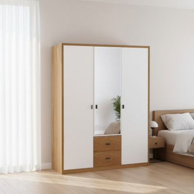 Design Sypialnia Szafa Szafa Nowoczesne Szafki Drewno 3 drzwi. Połysk