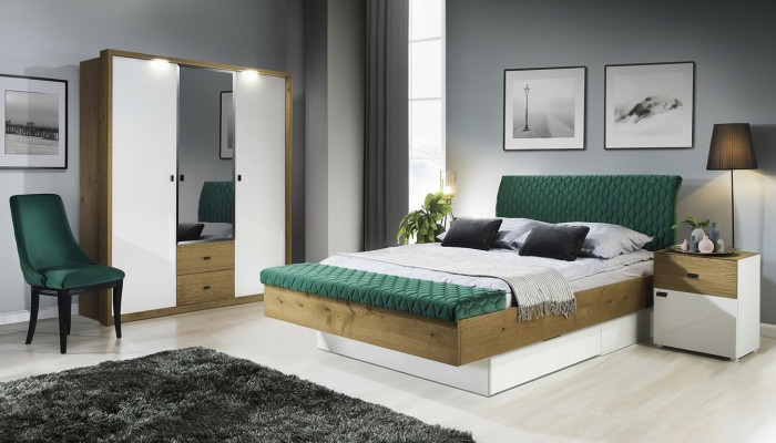 Projektant Łóżko tapicerowane Łóżko Materiał Drewno luksusowe podwójne łóżko 180x200cm Podwójne łóżko