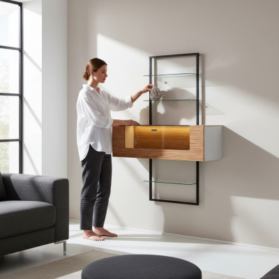 Projektant Szafa Przegródka Ściana Półki Living Pokój Szafki System Meble Biurowe 160cm
