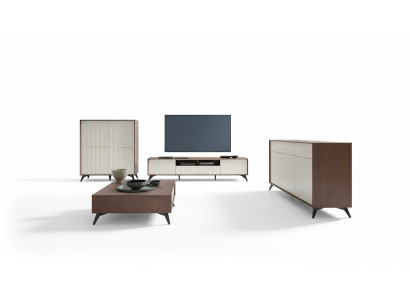Zestaw Nowoczesna Jednostka Ścienna Kredens RTV Szafki Stołowe do Salonu