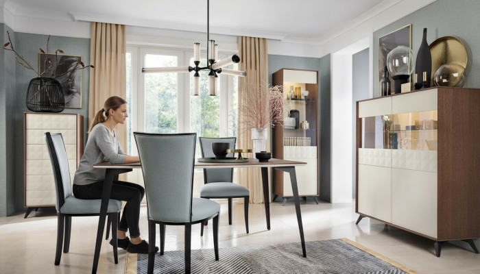 Stół obiadowy Drewno stoły Tabela jadalnia Solidny Designer 160x90x76cm