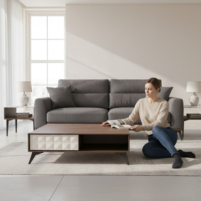 stolik kawowy Stolik projekt salonu stolik kawowy Skóra sofa stoły nowe Drewno
