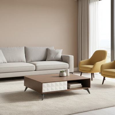 stolik kawowy Stolik projekt salonu stolik kawowy Skóra sofa stoły nowe Drewno