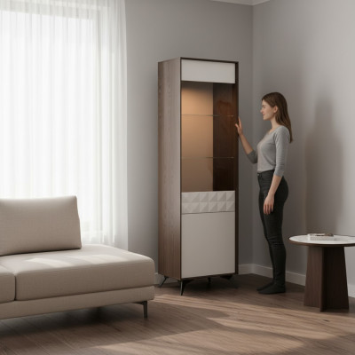 Nowoczesne Gablota Szafa Witryny Salon Show Design Szafki Szkło Meble nowość
