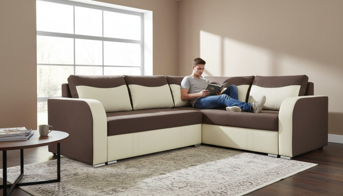 Zestaw narożny Sofa Designerska Sofa Funkcja łóżka Podstawa łóżka Sofa rozkładana Narożnikowa kanapa Couch