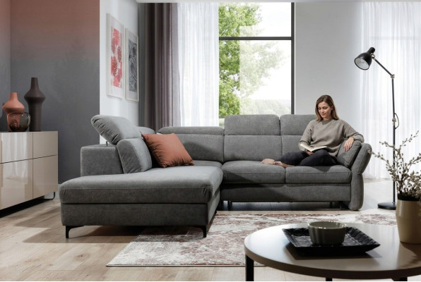 Mega wygodna rozkładana sofa z luksusową tapicerką i nowoczesnym stylem