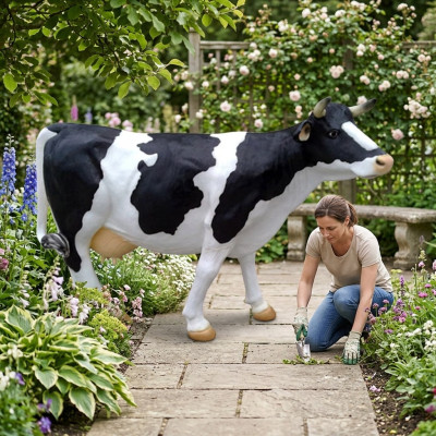 Stojak Wół Dekoracja Farma Dekoracje Ogrodowe Krowa Rzeźba Krowa 210cm Nowy