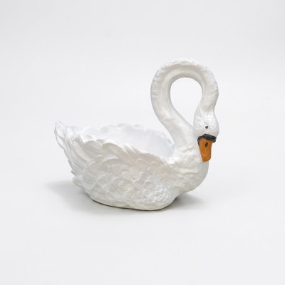 Łabędź Ozdobna Rzeźba Ogrodowa Figurki Posągi 54cm Wielkości Naturalnej Figura Plastikowa