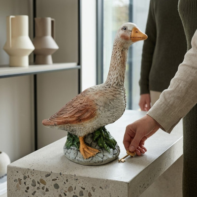 Kaczka Ozdobna Statua Ogrodowa Figury Rzeźby 44cm Naturalnej Wielkości Figura Plastikowa Nowa