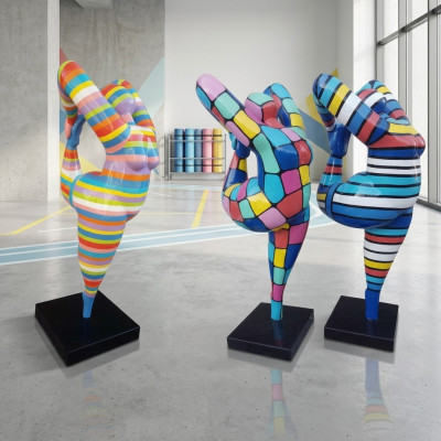 Abstrakcyjna figurka projektanta XXL, statuetki do ogrodu, salonu, sztuka rzeźby, kolorowe.