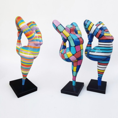 Abstrakcyjna figurka projektanta XXL, statuetki do ogrodu, salonu, sztuka rzeźby, kolorowe.