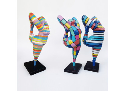 Abstrakcyjna figurka projektanta XXL, statuetki do ogrodu, salonu, sztuka rzeźby, kolorowe.