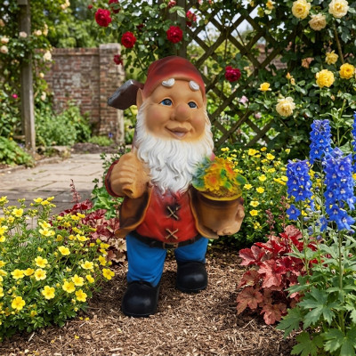 Ogród Domek Dekoracja Figura Rzeźba Ozdoby Figurki Krasnale Rękodzieło M36