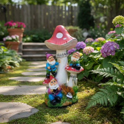 Rzeźba Dom grzyba Figura ogrodowa 51 cm Statuetki Figury Nowe M37