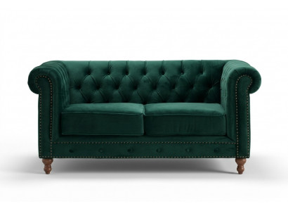 jvmoebel ® - Tekstylne Sofa Kanapa - Zielone obicia Dwuosobowa kanapa Zestaw dwuosobowy