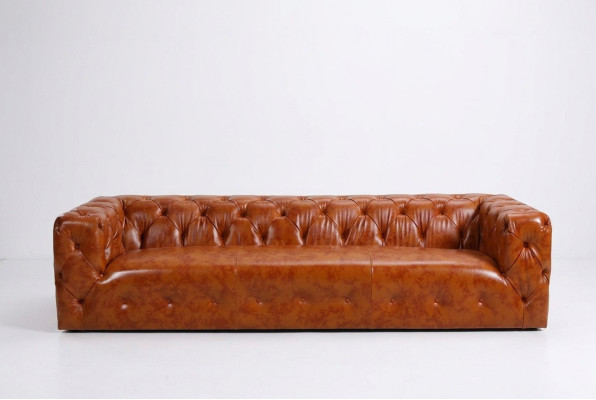 Chesterfield Sofa Couch Podkładka Materiał Skóra Couchen Podkładka Ustawić 4-osobowa