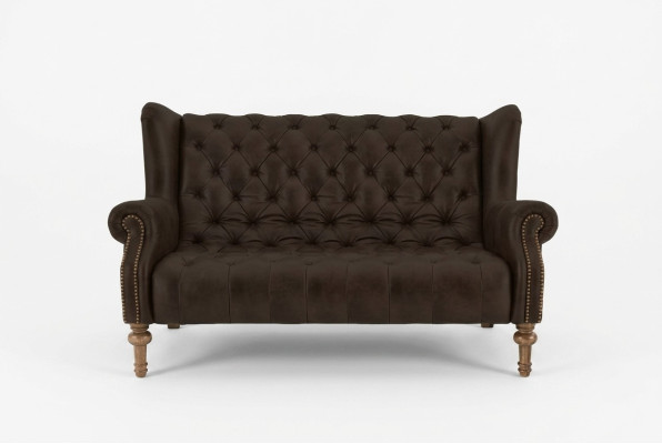Czarna kanapa Chesterfield Nowoczesna trzyosobowa stylowa trzyosobowa kanapa