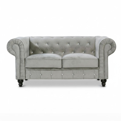 Sofa Chesterfield Kanapa Tapicerka Materiałowa Skórzana Sofy Zestaw Obiciowy 2 osobowa