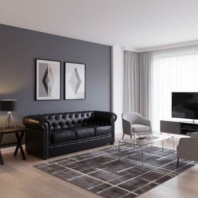 Chesterfield Sofa Couch Podkładka Materiał Skóra Deko Ustawić Podkładkę Kanapy