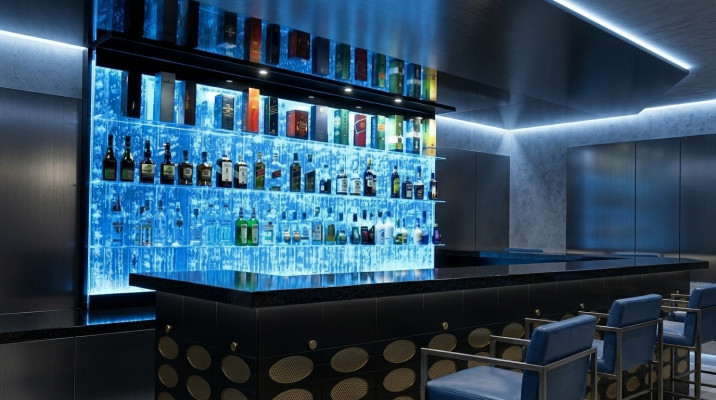 LED Półka Bar Wodny Ściana Kolumna Podświetlane Ścianki Wodne Lada Barowa Półka Meble