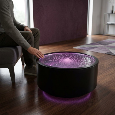 Water Design Stolik kawowy Water Pillars Sofa stoły LED Podświetlane