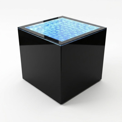 Stolik Kawowy Led Square Stolik Meble do Salonu Kolumna Wodna
