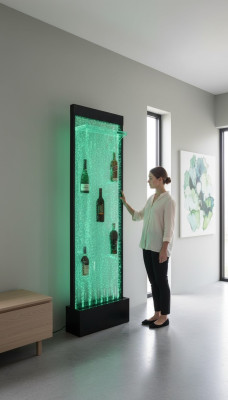 Kolumna Wodna Ściana Ściana Wodna Półka Bar Półka Szafa Meble LED