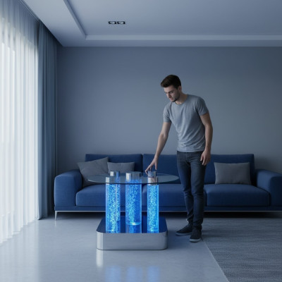 Water Design Stolik kawowy Kolumny wodne Kolumna Sofa stoły LED