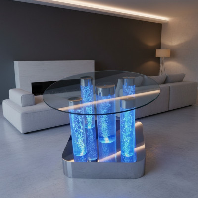 Water Design Stolik kawowy Kolumny wodne Kolumna Sofa stoły LED