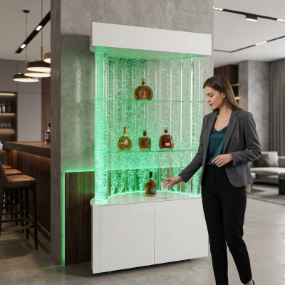 LED Półka Bar Woda Ściana Dekoracja Kolumny Podświetlane Ściany Wodne Lada Barowa