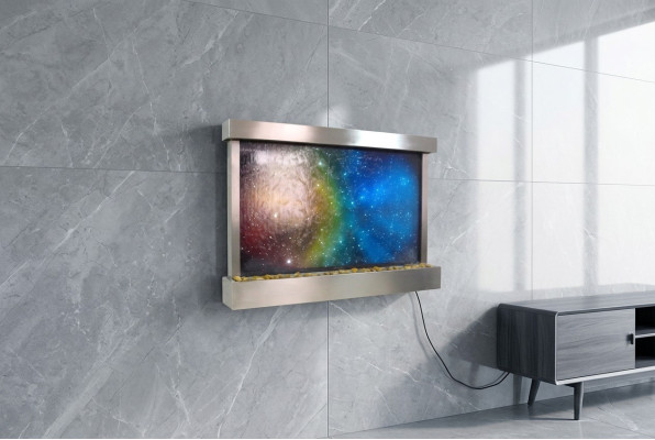 Designerska ściana wodna LED słupy wodne wodospad Zdjęcie Rama 145x97