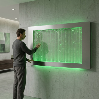 Panel ścienny z bańkami wodnymi LED ściana wodna designerska woda Zdjęcie