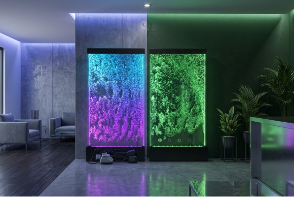 Panel ścienny na bańki wodne LED designerska ściana wodna Ściana